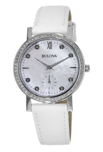 Ceasuri femei bulova womens crystal accented watch 32mm silver white