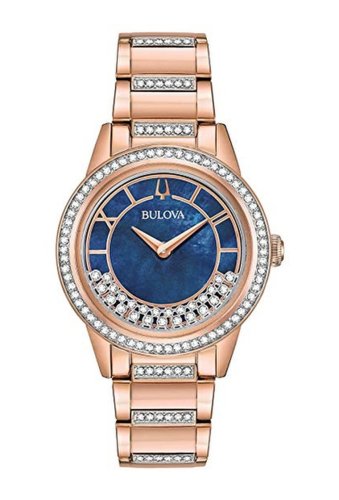 Ceasuri femei Bulova womens turnstyle crystal accent watch 325mm rose blue