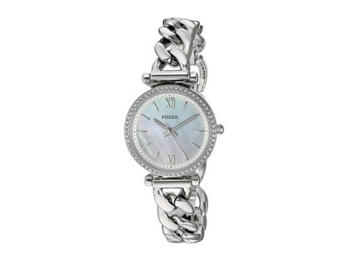 Ceasuri femei fossil carlie mini three-hand stainless steel watch es4689 silver stainless steel
