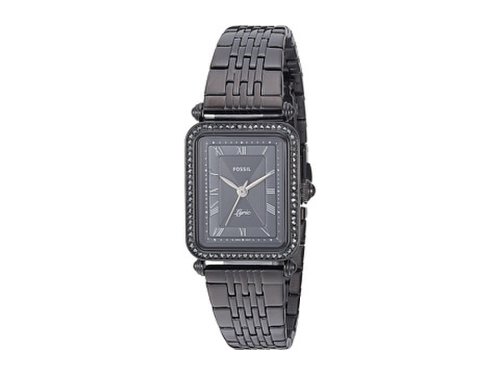 Ceasuri femei fossil lyric three-hand watch es4722 black stainless steel