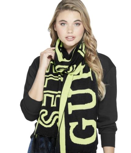 Ceasuri femei Guess neon pop logo scarf green