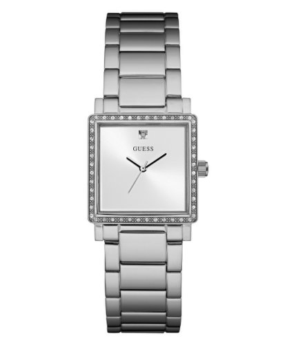 Ceasuri femei Guess silver-tone square analog watch silvernavy