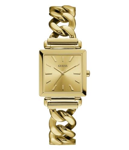Ceasuri femei guess square gold-tone analog watch silvernavy