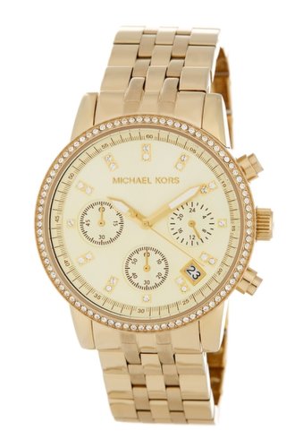 Ceasuri femei michael michael kors womens classic chronograph bracelet watch 35mm gold