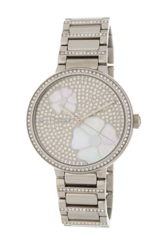 Ceasuri femei Michael Michael Kors womens courtney crystal pave bracelet watch 36mm no color