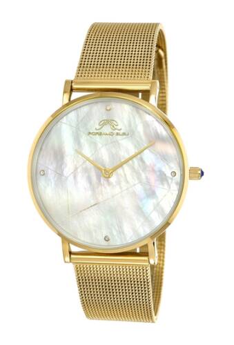 Ceasuri femei porsamo bleu womens luxury mesh interchangeable band diamond watch 36mm - 002 ctw gold grey