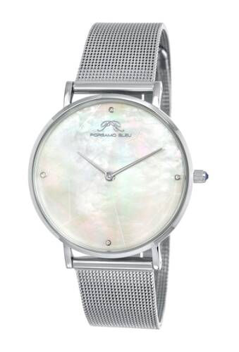 Ceasuri femei porsamo bleu womens luxury mesh interchangeable band diamond watch 36mm - 002 ctw silver grey