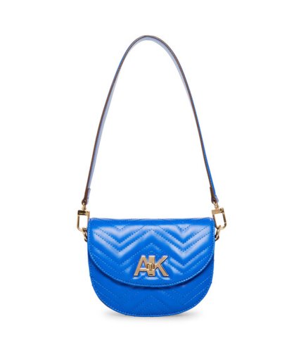 Genti femei ak anne klein mini convertible quilted shoulder bag with turnlock galactic cobalt