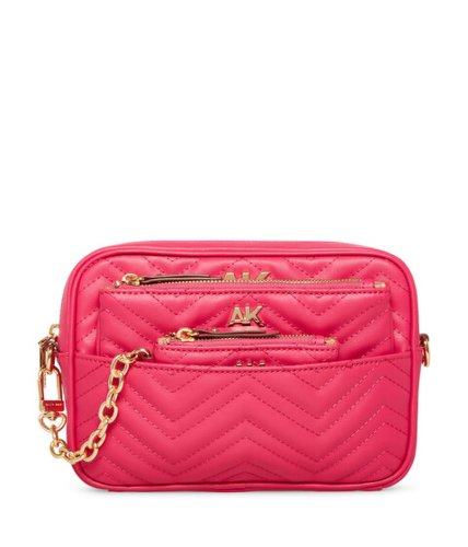 Genti femei ak anne klein quilted camera crossbody with two detachable pouches hibiscus pink