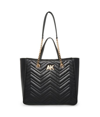 Genti femei ak anne klein quilted double handle tote black