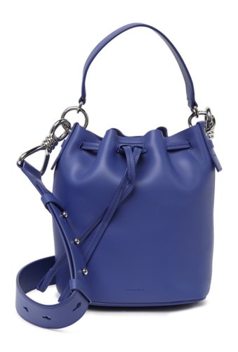 Genti femei allsaints captain leather bucket bag cobalt blue