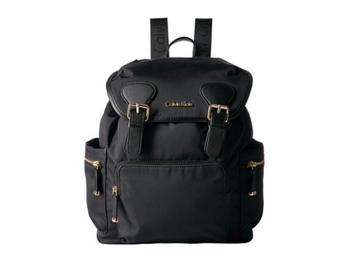Genti femei calvin klein new nylon backpack blackgold