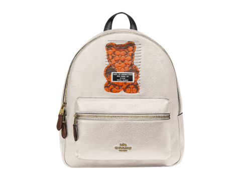 Genti femei coach gummy bear leather animation medium charlie backpack chalk multi