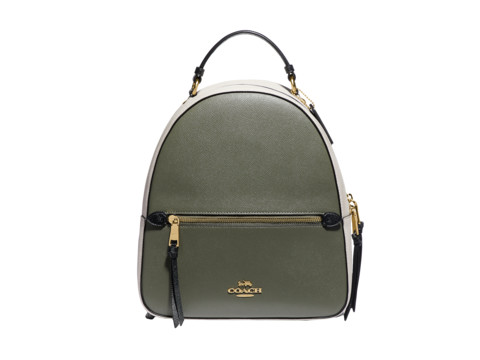 Genti femei coach pop block leather jordyn backpack militarygreen multi