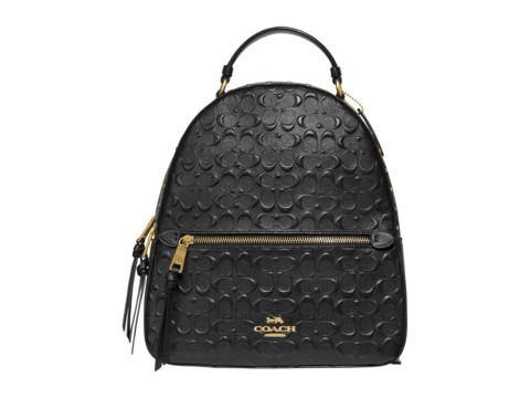 Genti femei coach signature leather rivets jordyn backpack black