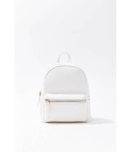Genti femei forever21 faux leather backpack cream