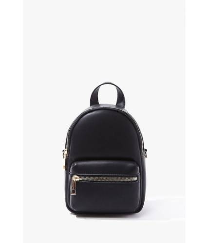 Genti femei forever21 faux leather mini backpack black