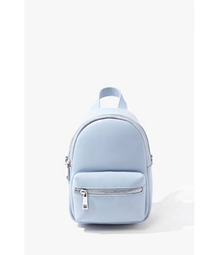 Genti femei forever21 faux leather mini backpack blue