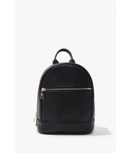 Genti femei forever21 faux pebbled leather backpack black