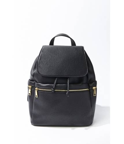 Genti femei forever21 pebbled faux leather backpack black