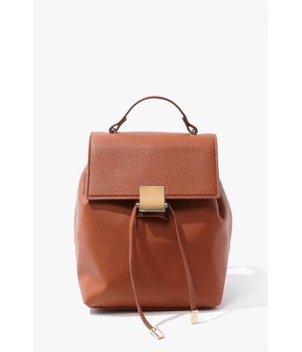 Genti femei forever21 pebbled faux leather backpack tan