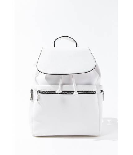 Genti femei forever21 pebbled faux leather backpack white
