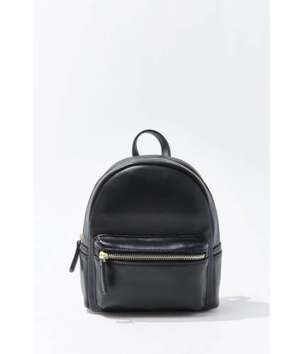 Genti femei forever21 small faux leather backpack black