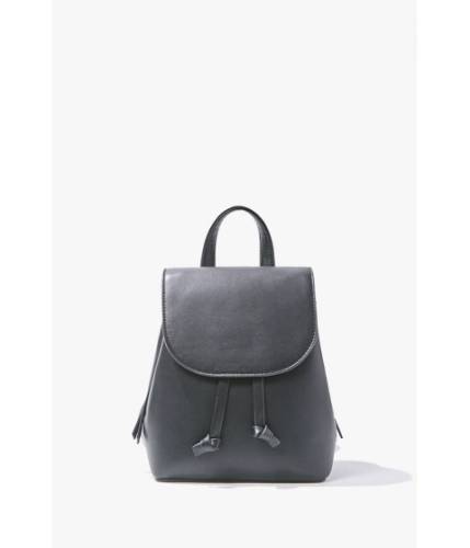 Genti femei forever21 structured faux leather backpack black