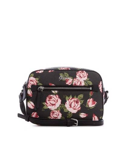 Genti femei Guess angelic floral camera bag black floral