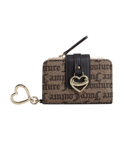 Genti femei juicy couture my heart will go on tab card wallet status taupe brown