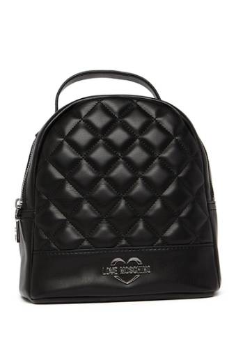 Genti femei love moschino borsa quilted pu backpack black