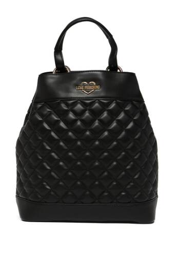 Genti femei love moschino quilted pu backpack black