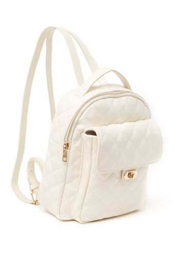 Genti femei madden girl floral canvas flap backpack ivory