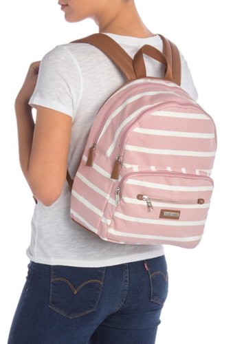 Genti femei madden girl striped jersey backpack blush