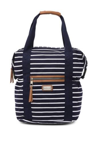 Genti femei madden girl striped jersey bookbag backpack navy