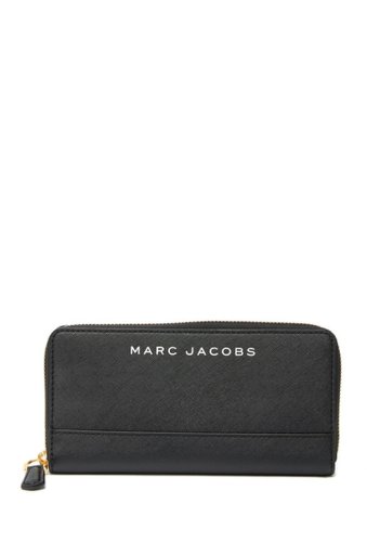 Genti femei marc jacobs branded saffiano standard continental wallet black