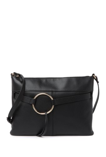 Genti femei melrose and market pebbled leather tassel ring crossbody bag black