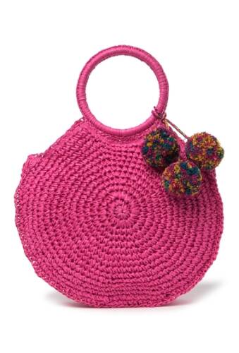 Genti femei melrose and market straw o-ring handle bag pink petal