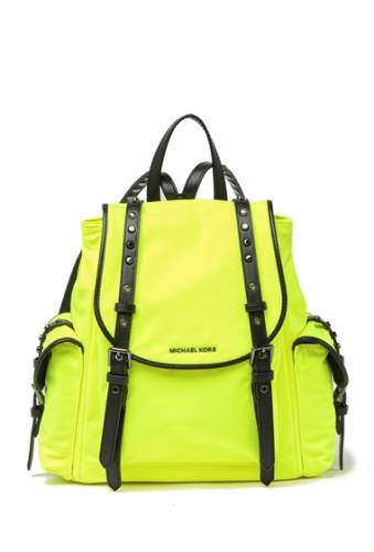 Genti femei michael michael kors leila small nylon flap backpack neon yello