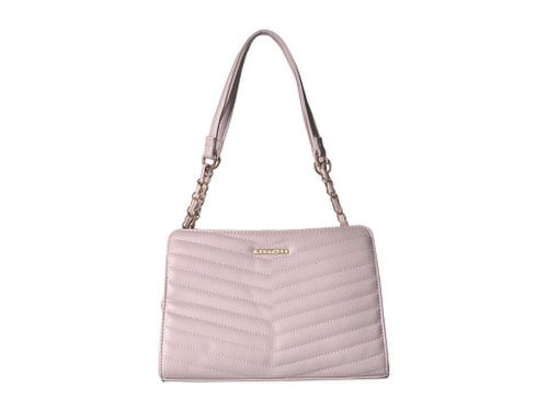 Genti femei rampage chevron quilted shoulder bag with laced chain gravender