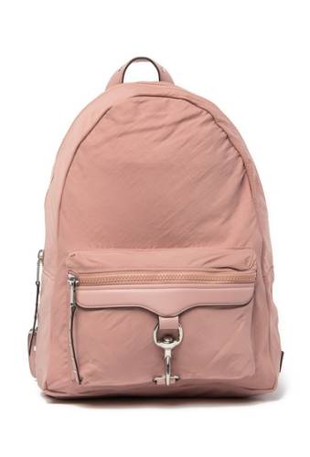 Genti femei rebecca minkoff always on mab leather trimmed nylon backpack vintage pink