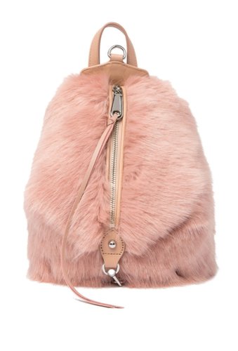 Genti femei rebecca minkoff faux fur convertible julian mini backpack doe