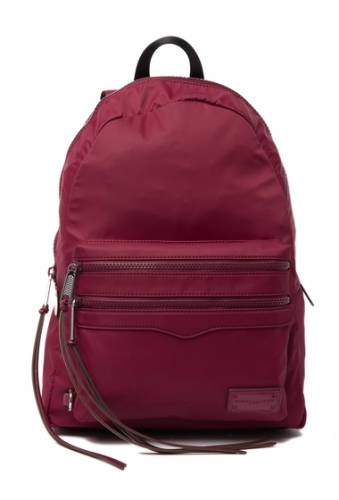 Genti femei rebecca minkoff large two zip nylon backpack dark cherry