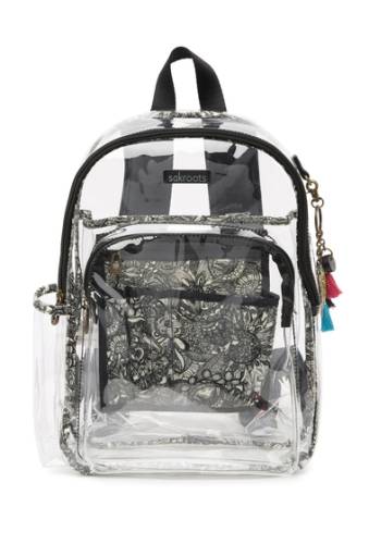 Genti femei sakroots artist circle small transparent backpack clear