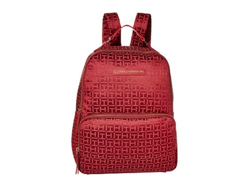 Genti femei tommy hilfiger alva large backpack red tonal