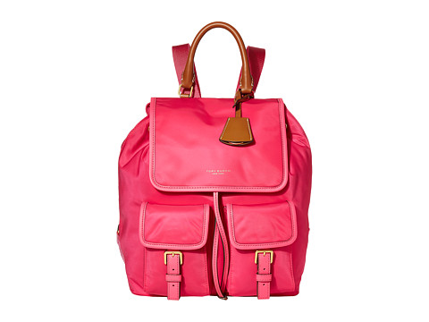 Genti femei tory burch perry nylon flap backpack bright pink