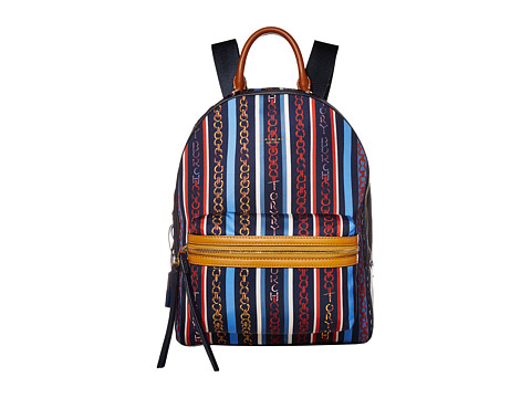 Genti femei tory burch perry nylon printed zip backpack gemini multi stripe