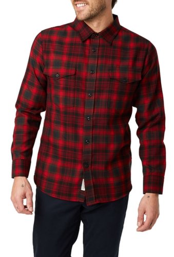 Imbracaminte barbati 7 diamonds spruce slim fit plaid flannel shirt red