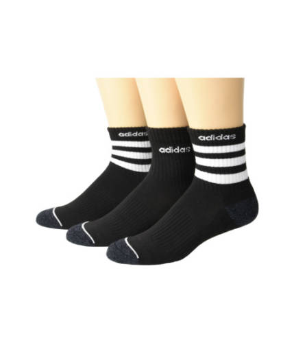Imbracaminte barbati adidas 3-stripe high quarter 3-pack socks blackwhiteblackonix marl