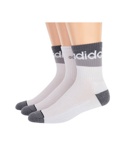 Imbracaminte barbati Adidas blocked linear high quarter socks 3-pack whiteonixlight onixonixlight onix marlblack